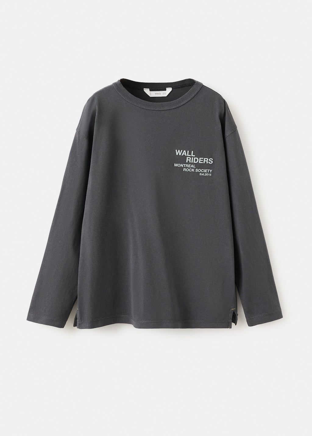 Mango t-shirt ewall in anthracite - Image 2