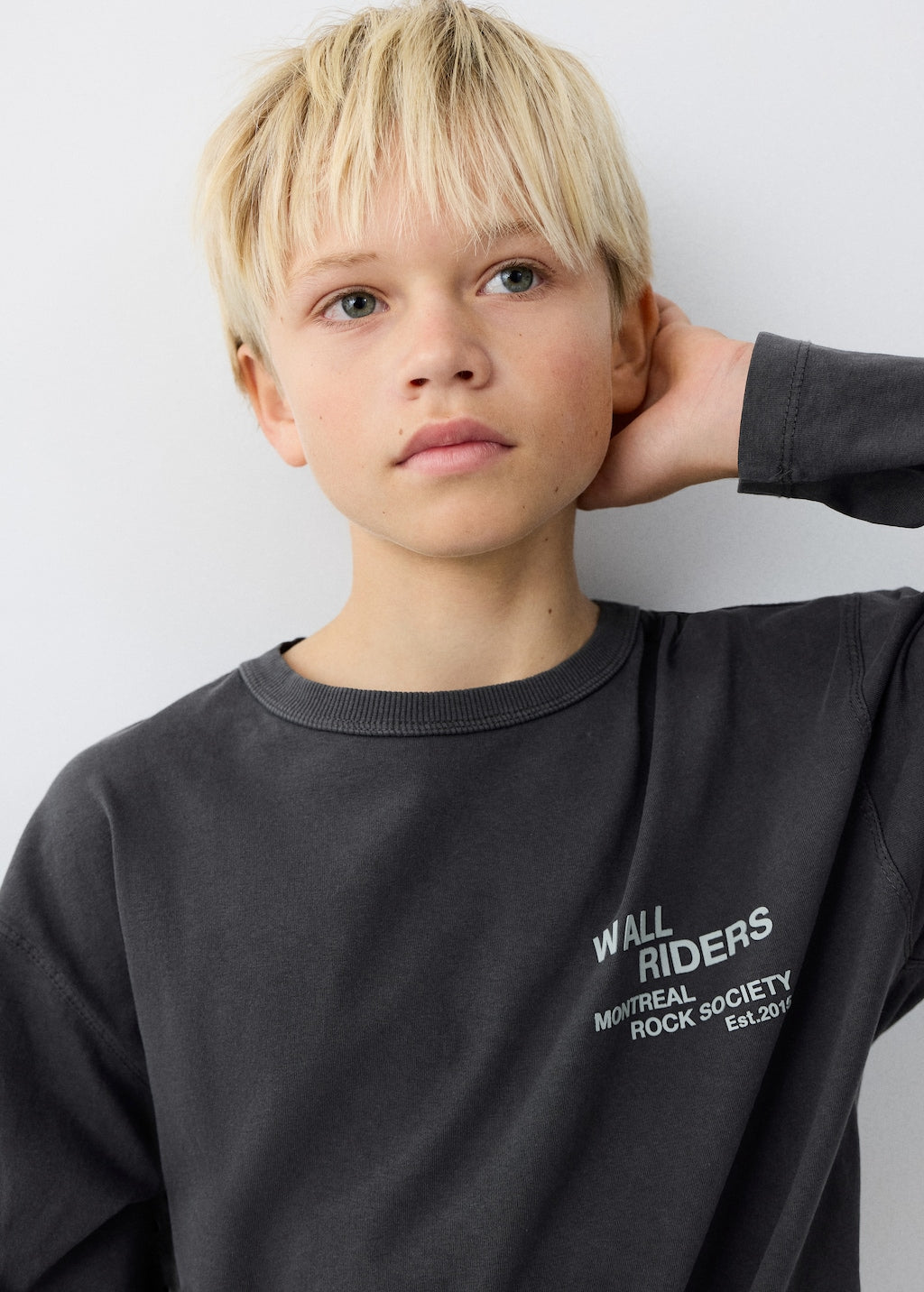 Mango t-shirt ewall in anthracite - Image 4