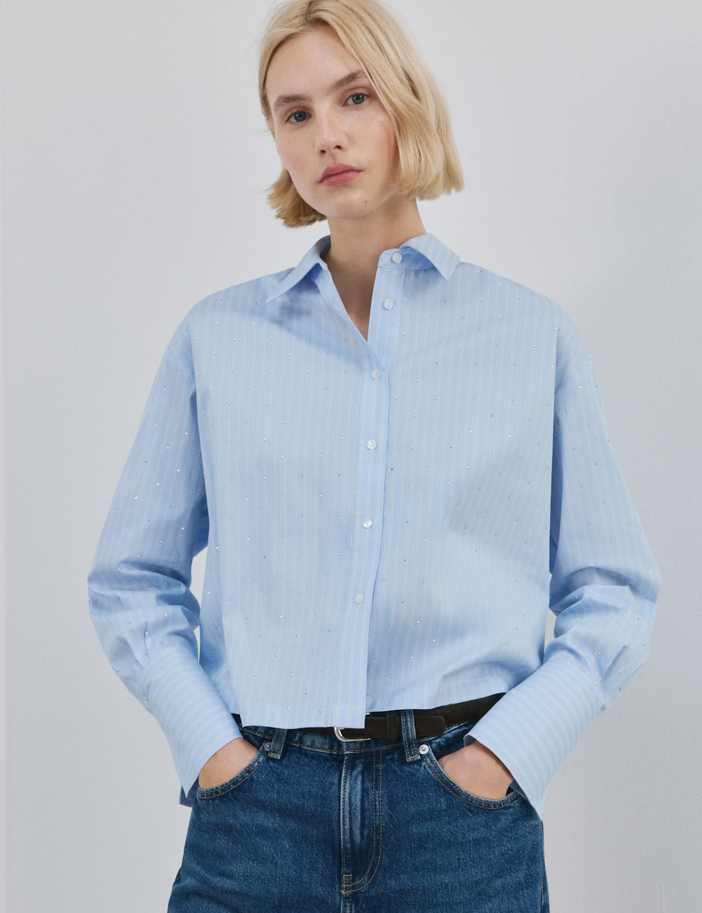 Mango shirt shinny in celestial - Image 1