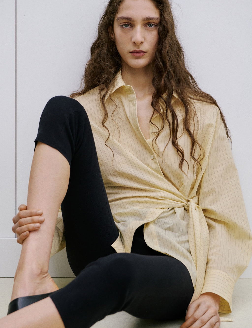 Mango shirt chipiti in pastel yellow - Image 1