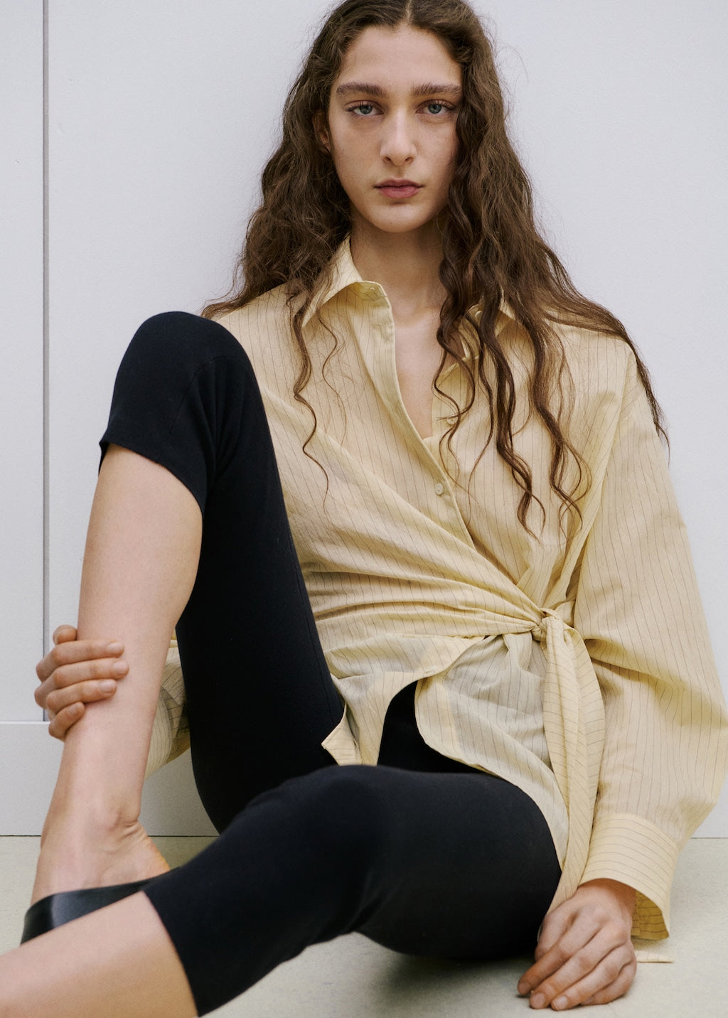 Mango shirt chipiti in pastel yellow - Image 1