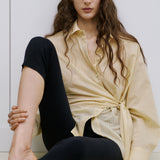 Mango shirt chipiti in pastel yellow - Image 1