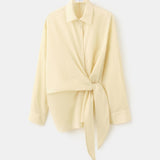 Mango shirt chipiti in pastel yellow - Image 2