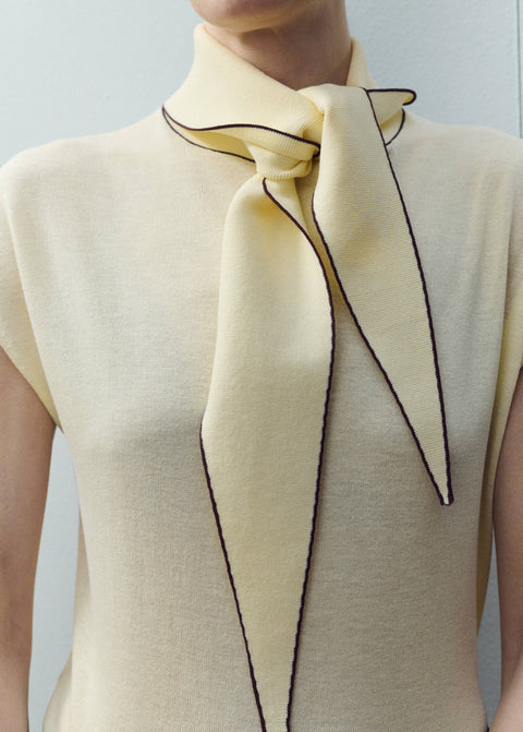 Mango top bert in pastel yellow