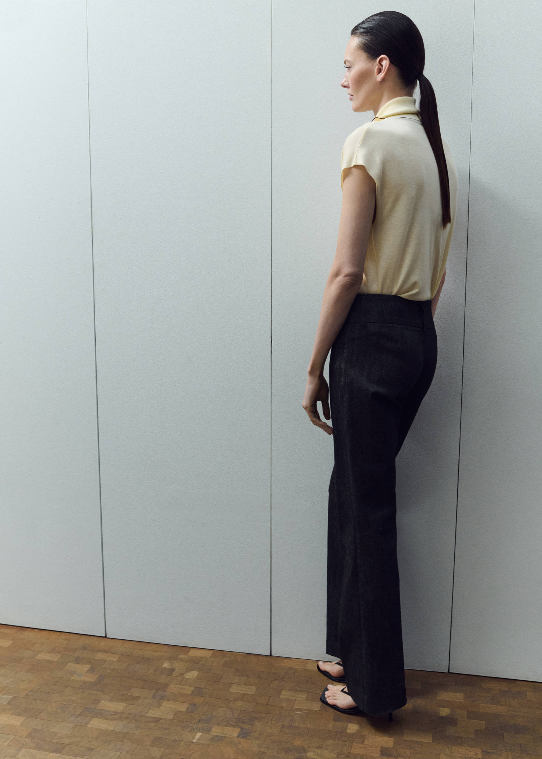 Mango top bert in pastel yellow-003
