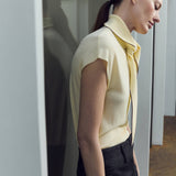 Mango top bert in pastel yellow-004