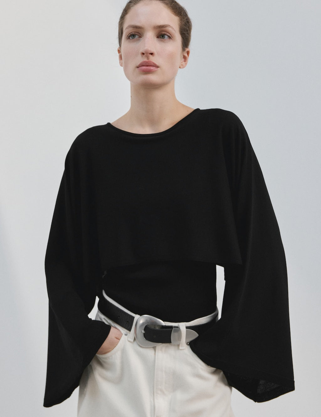 Mango cape capote in black - Image 1