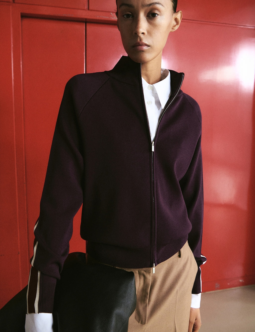 Mango cardigan barneda in wine - Image 1