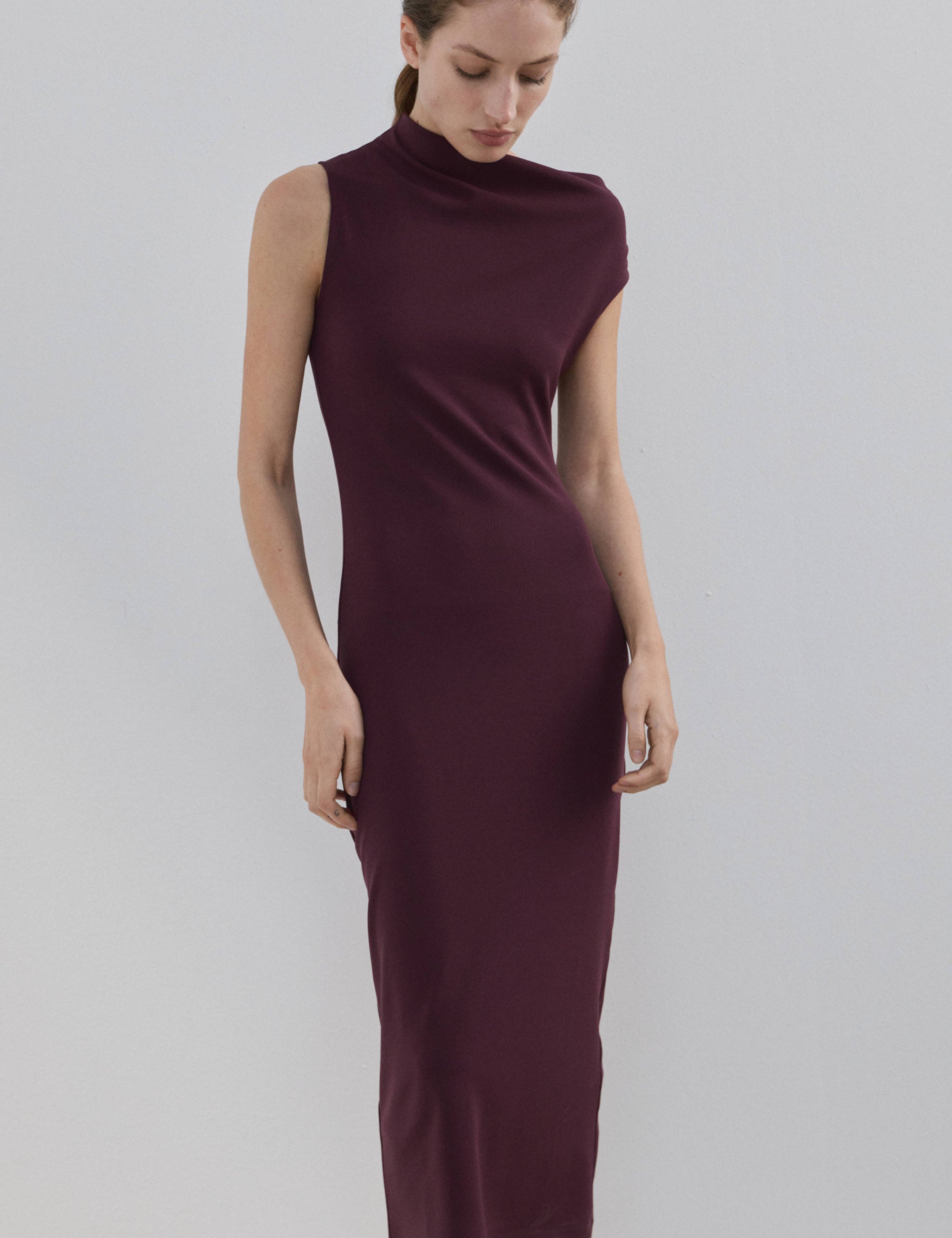 Mango dress billy in eggplant-002