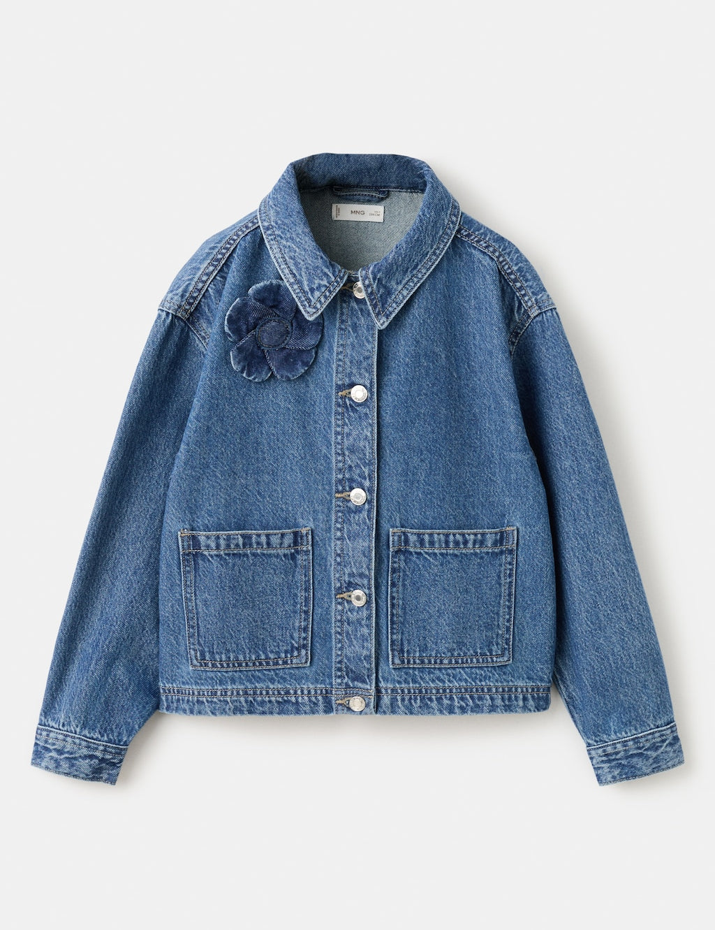 Mango jacket georgia in medium denim - Image 1
