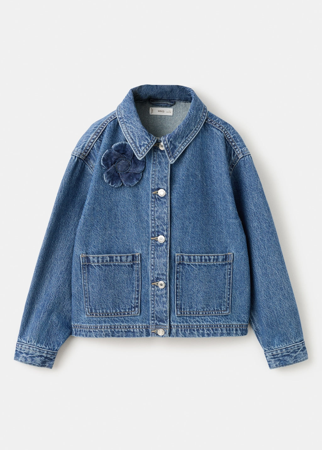 Mango jacket georgia in medium denim - Image 1