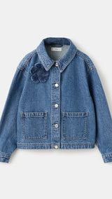 Mango jacket georgia in medium denim - Image 1