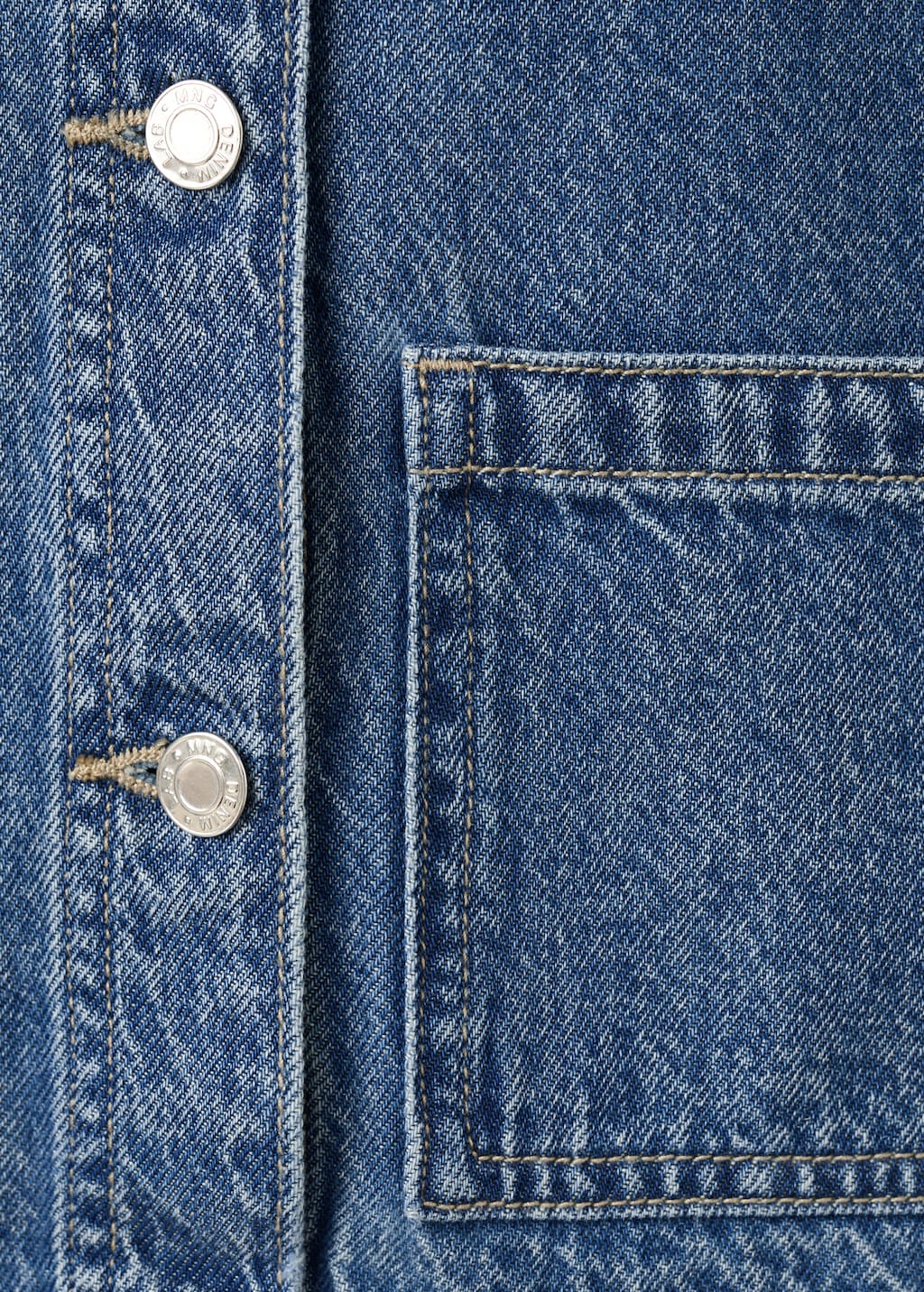 Mango jacket georgia in medium denim - Image 2