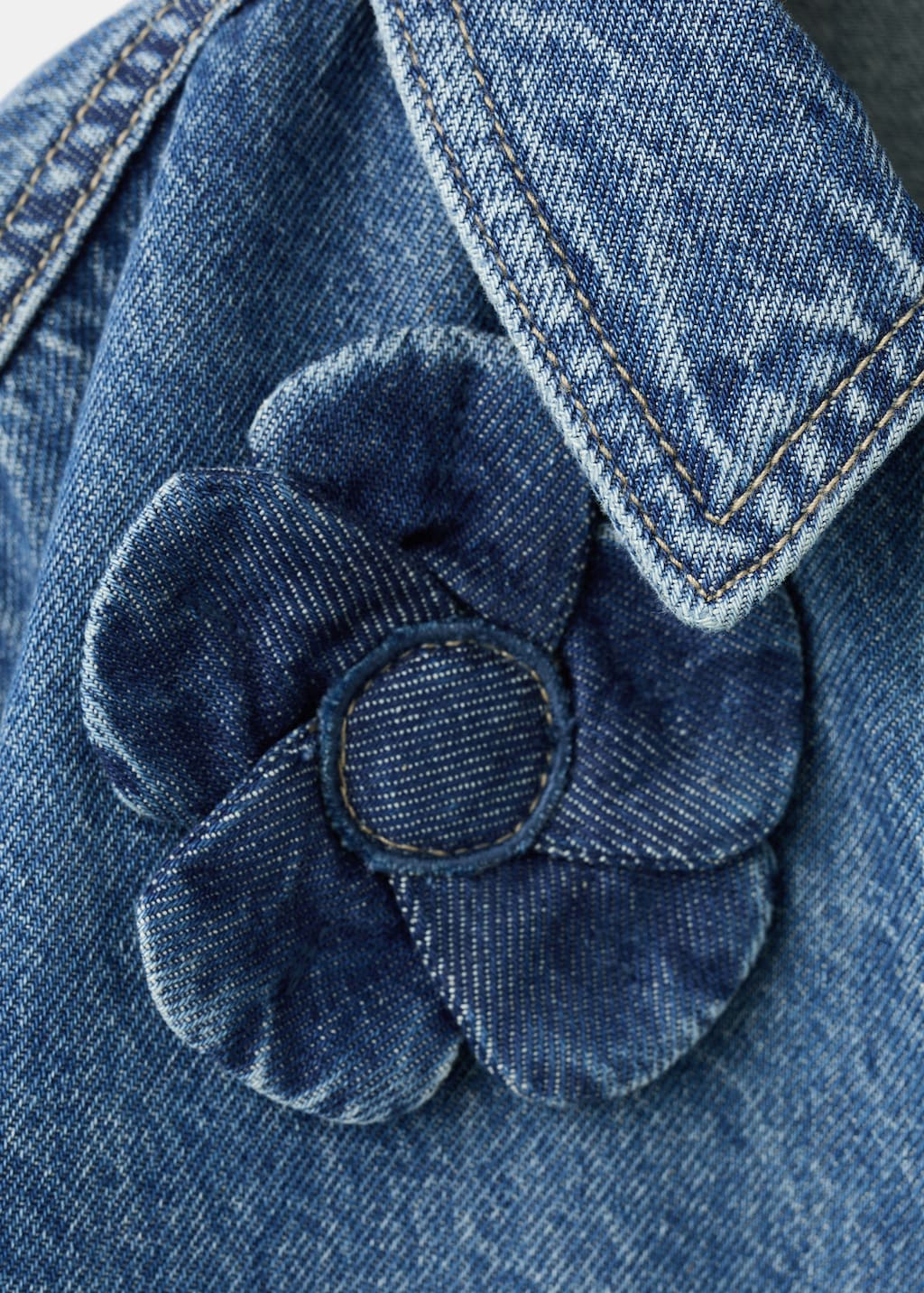 Mango jacket georgia in medium denim - Image 3