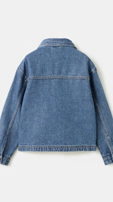Mango jacket georgia in medium denim - Image 4