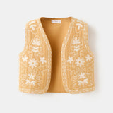 Mango vest flowy in mustard - Image 1