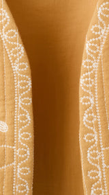 Mango vest flowy in mustard - Image 4