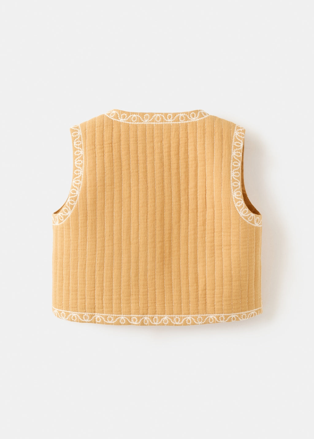 Mango vest flowy in mustard - Image 5