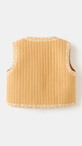 Mango vest flowy in mustard - Image 5