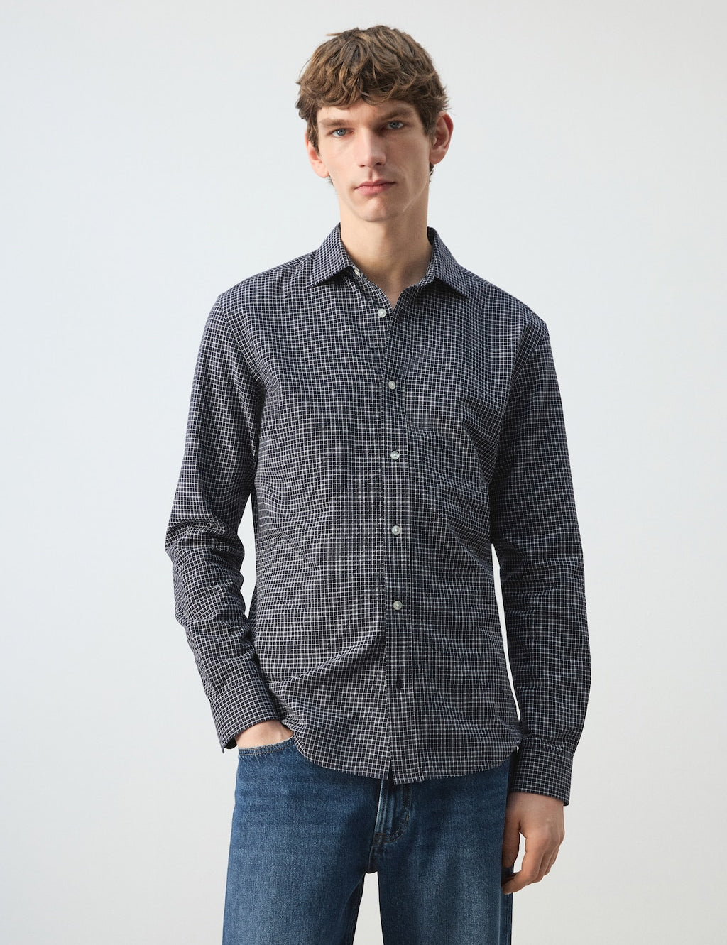 Mango shirt dani in navy - Image 1