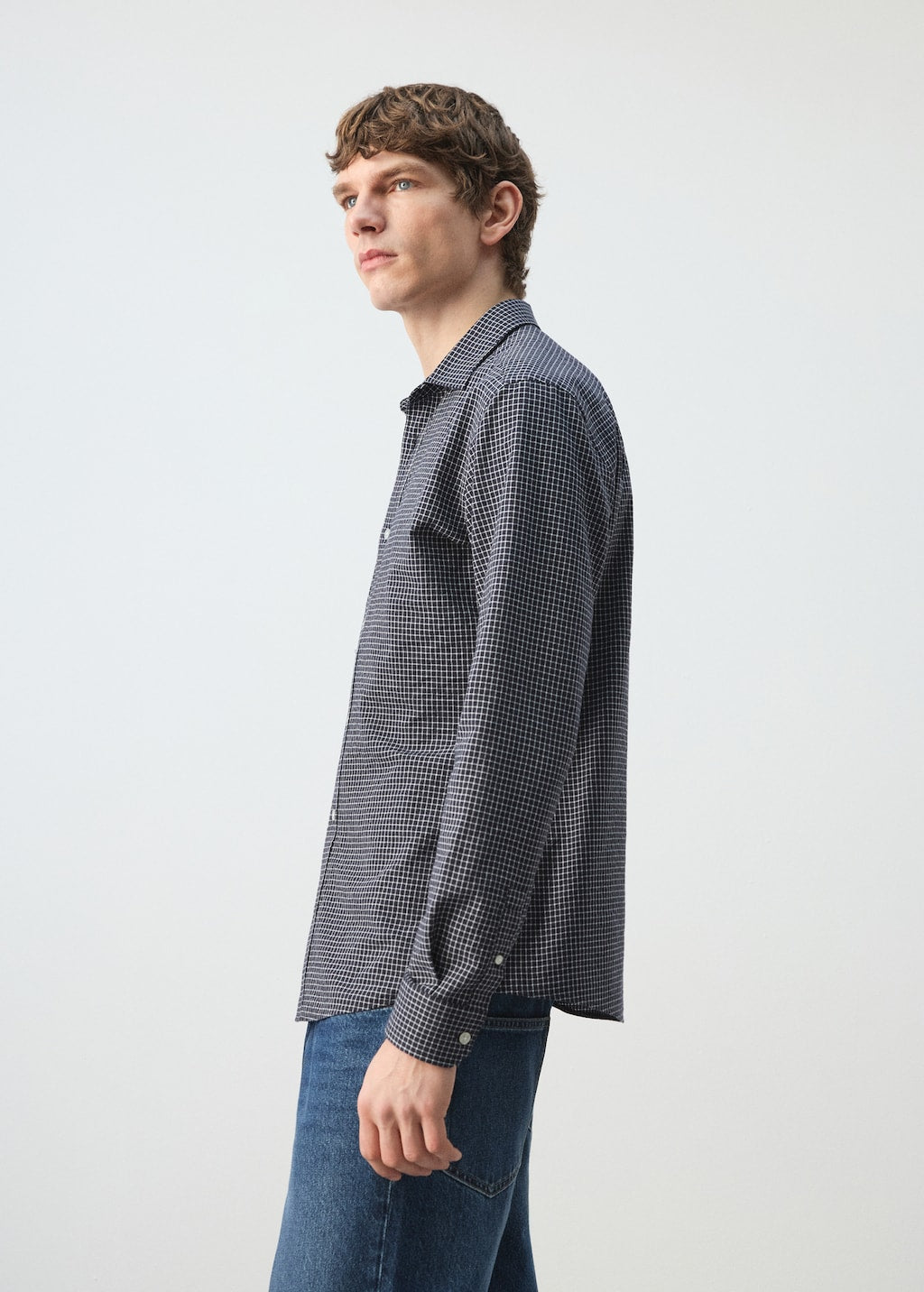 Mango shirt dani in navy - Image 5