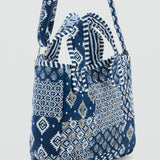 Mango mini bag bandana in navy - Image 1