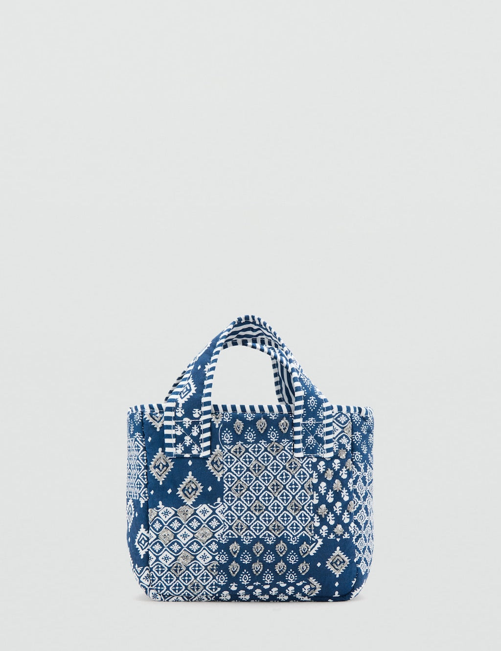 Mango mini bag bandana in navy - Image 2