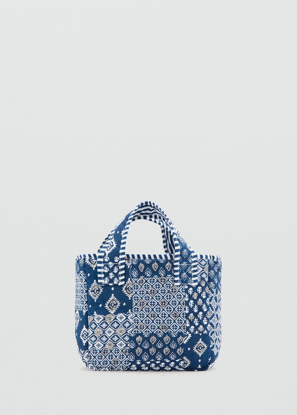Mango mini bag bandana in navy - Image 2