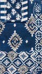 Mango mini bag bandana in navy - Image 3