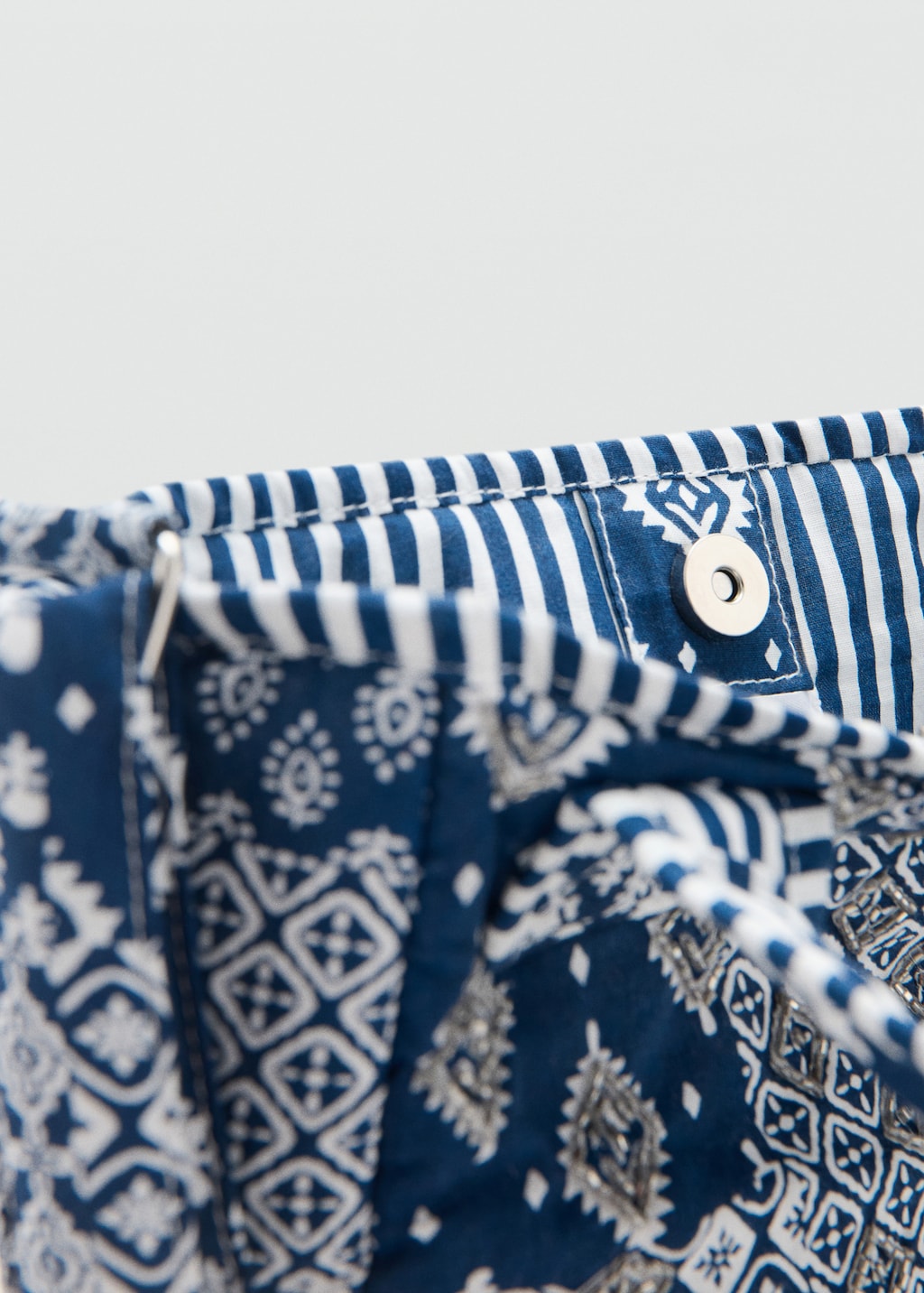 Mango mini bag bandana in navy - Image 4