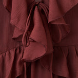 Mango dress romance in brown