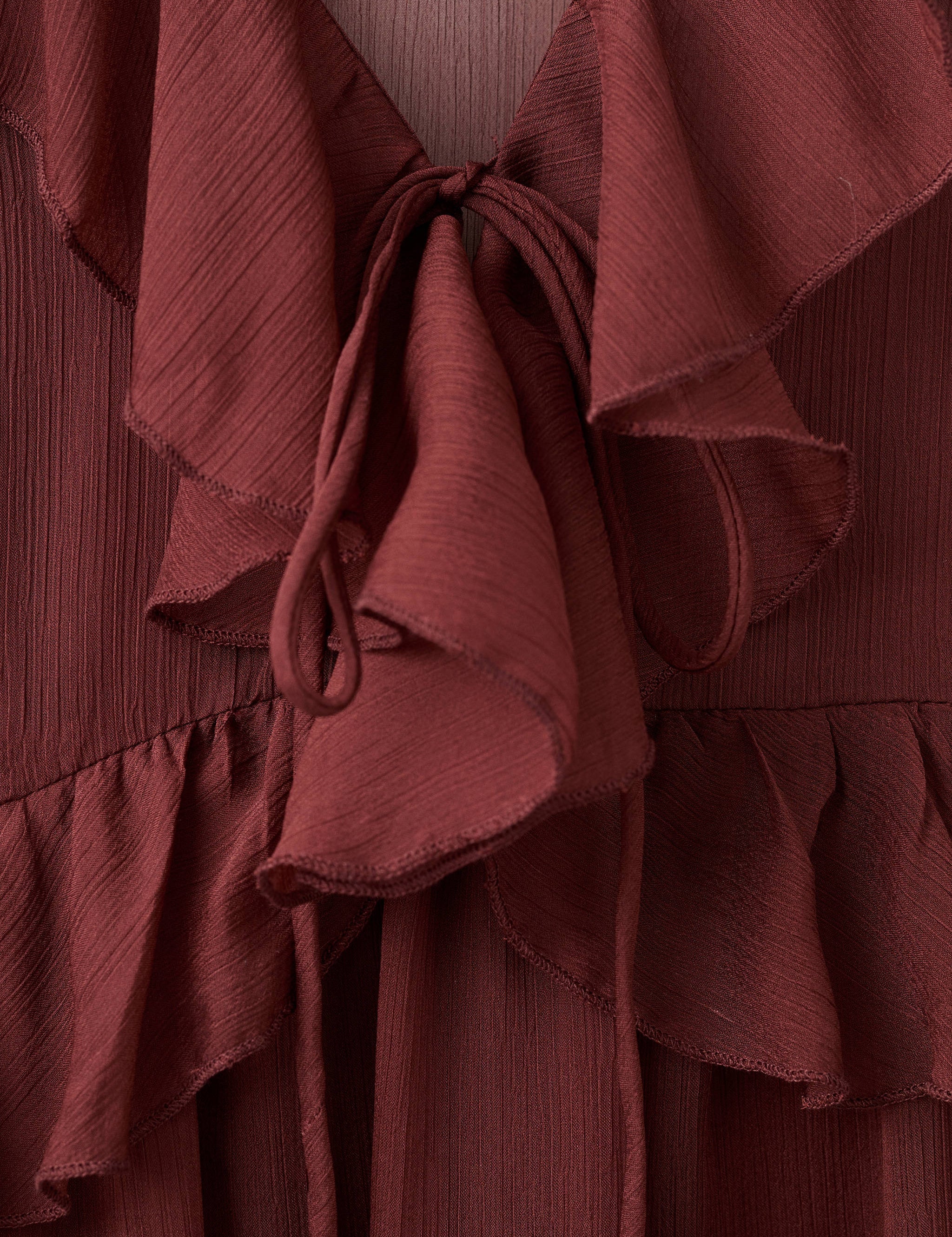 Mango dress romance in brown