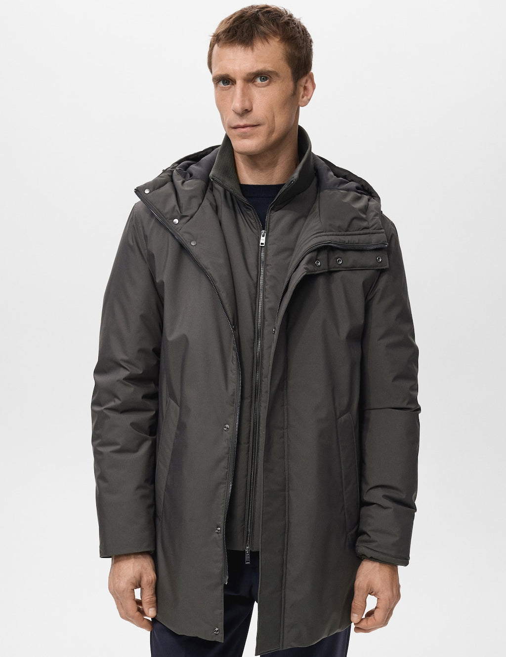 Mango parka ben in grey - Image 1