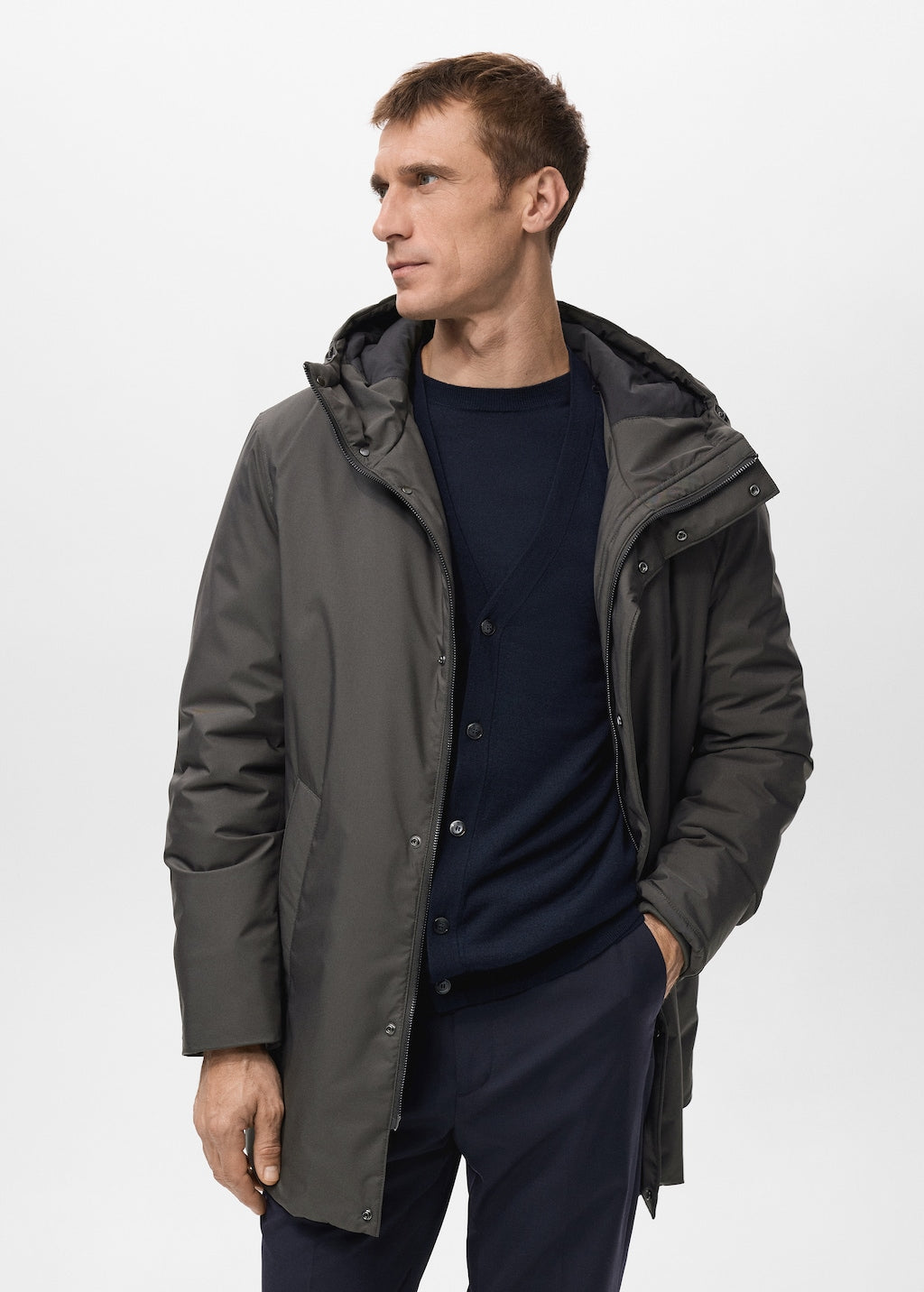 Mango parka ben in grey - Image 5