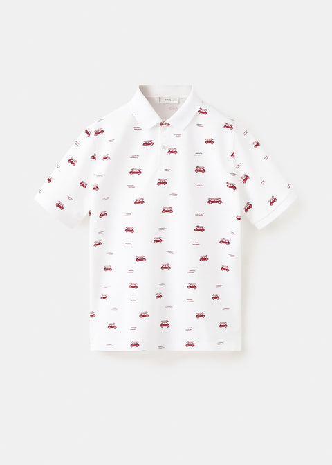 Mango poloshirt cyaop in white
