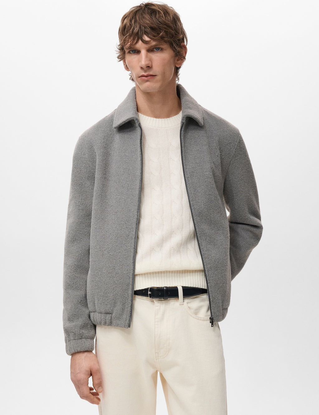 Mango overshirt bellecz in light vigore grey - Image 1