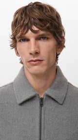 Mango overshirt bellecz in light vigore grey - Image 4