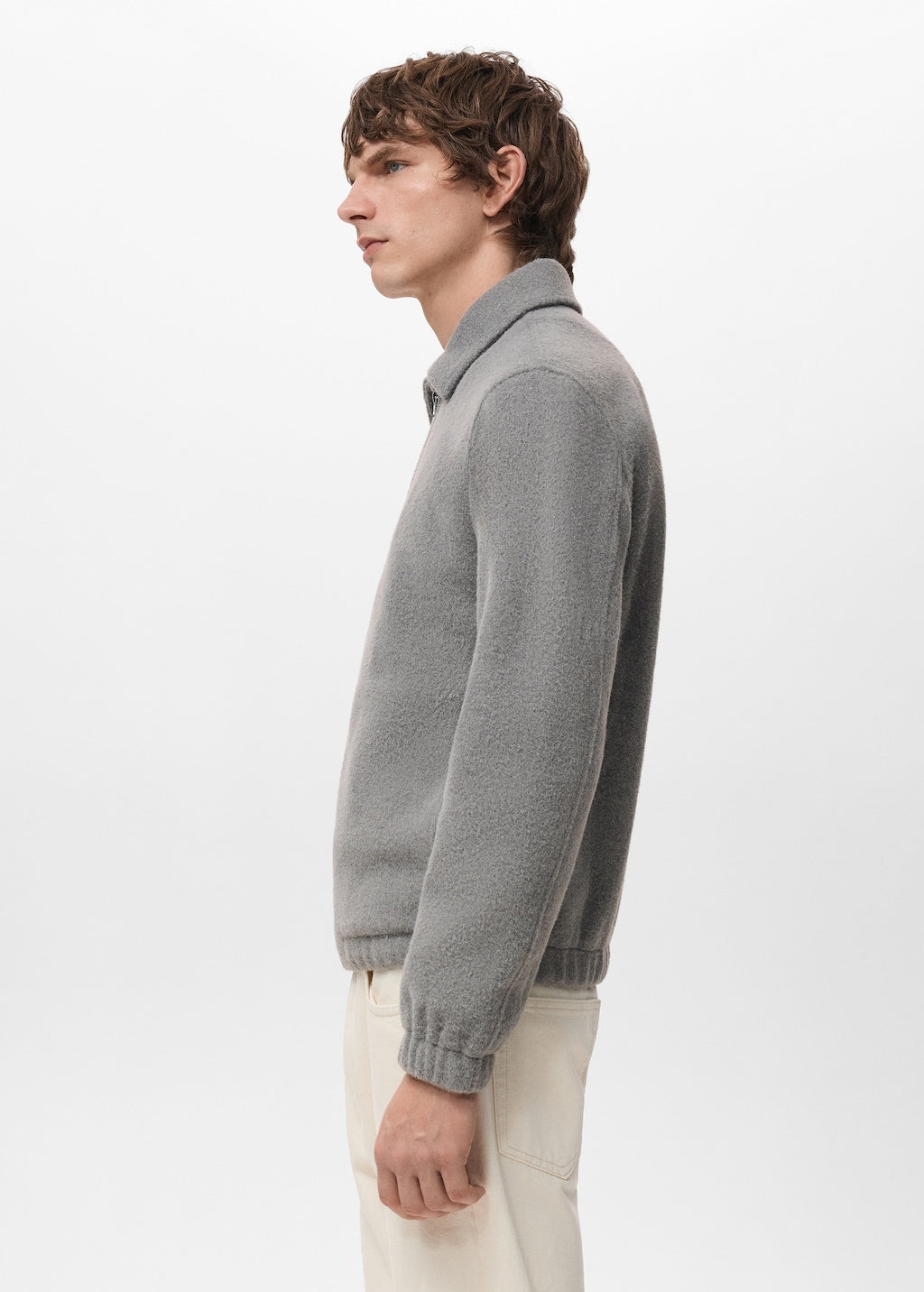 Mango overshirt bellecz in light vigore grey - Image 5