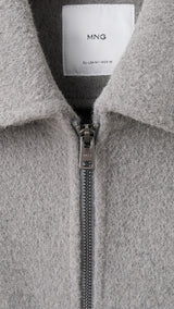 Mango overshirt bellecz in light vigore grey - Image 6