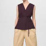 Mango blouse cherry in eggplant - Image 1