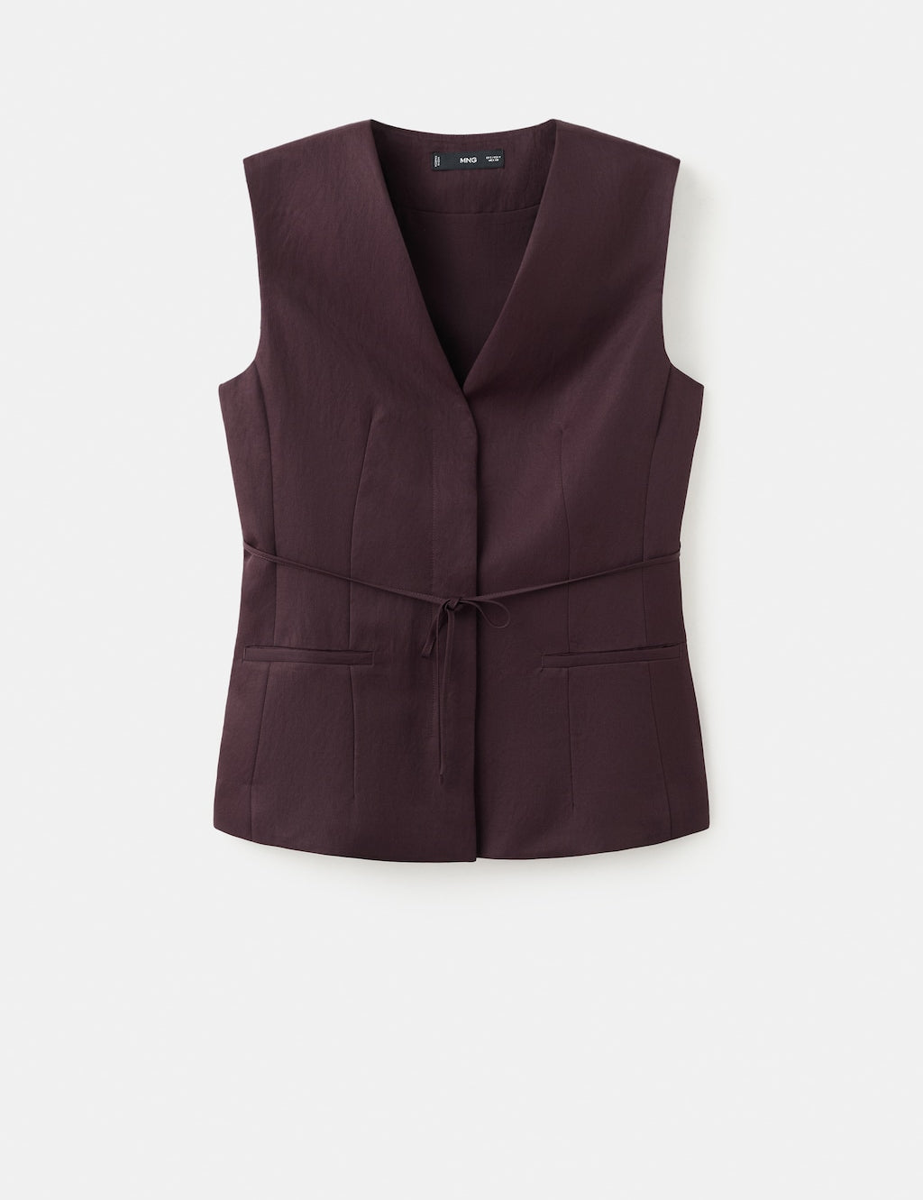 Mango blouse cherry in eggplant - Image 2