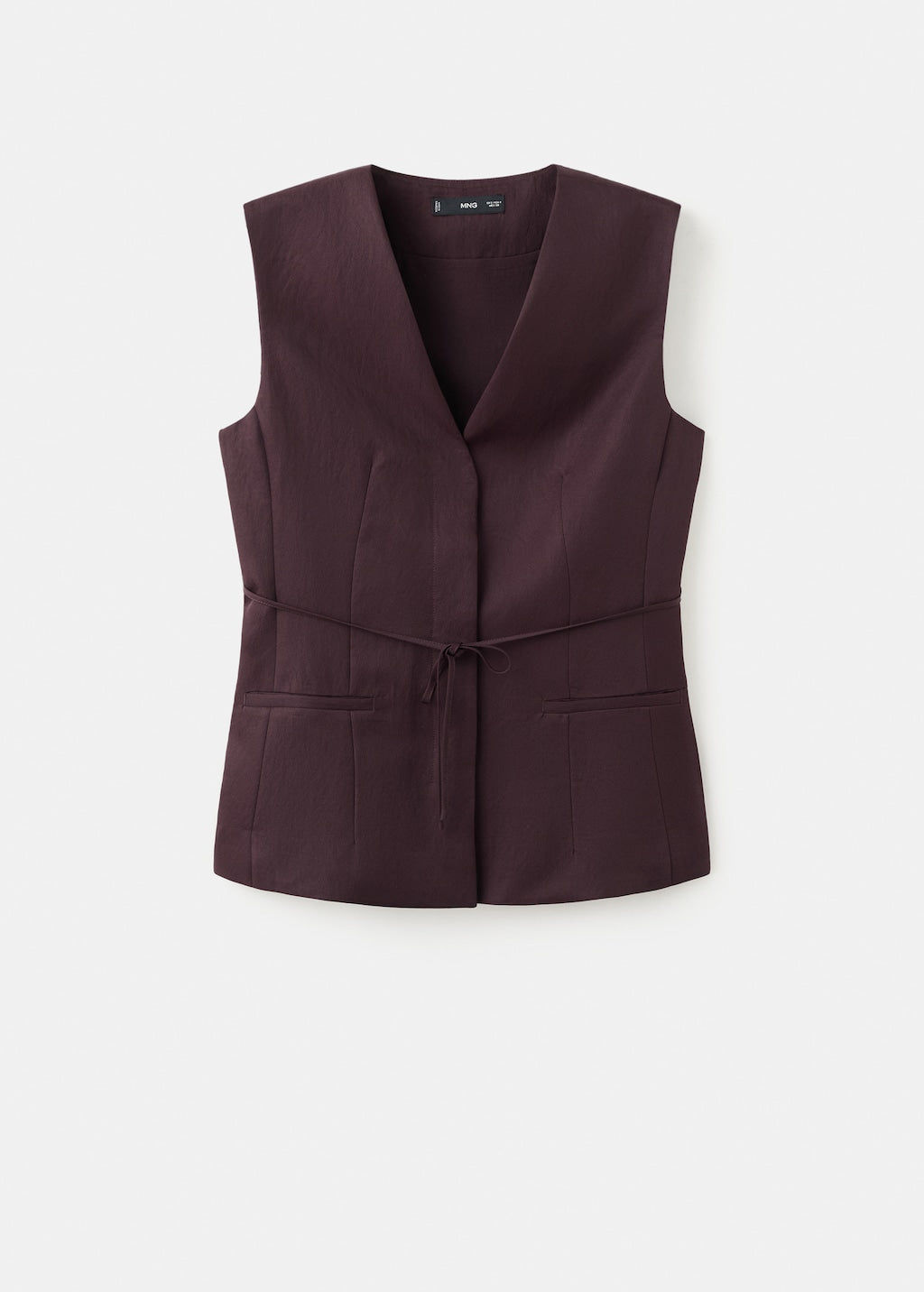 Mango blouse cherry in eggplant - Image 2