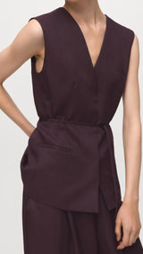 Mango blouse cherry in eggplant - Image 5