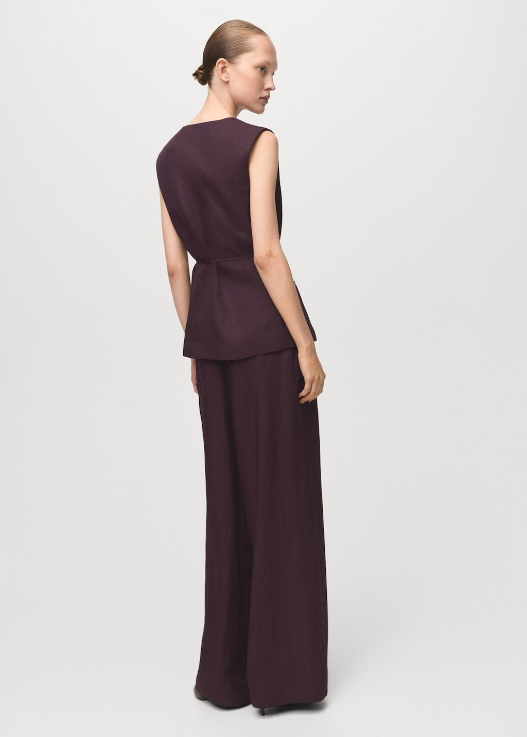 Mango blouse cherry in eggplant - Image 7