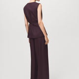 Mango blouse cherry in eggplant - Image 7