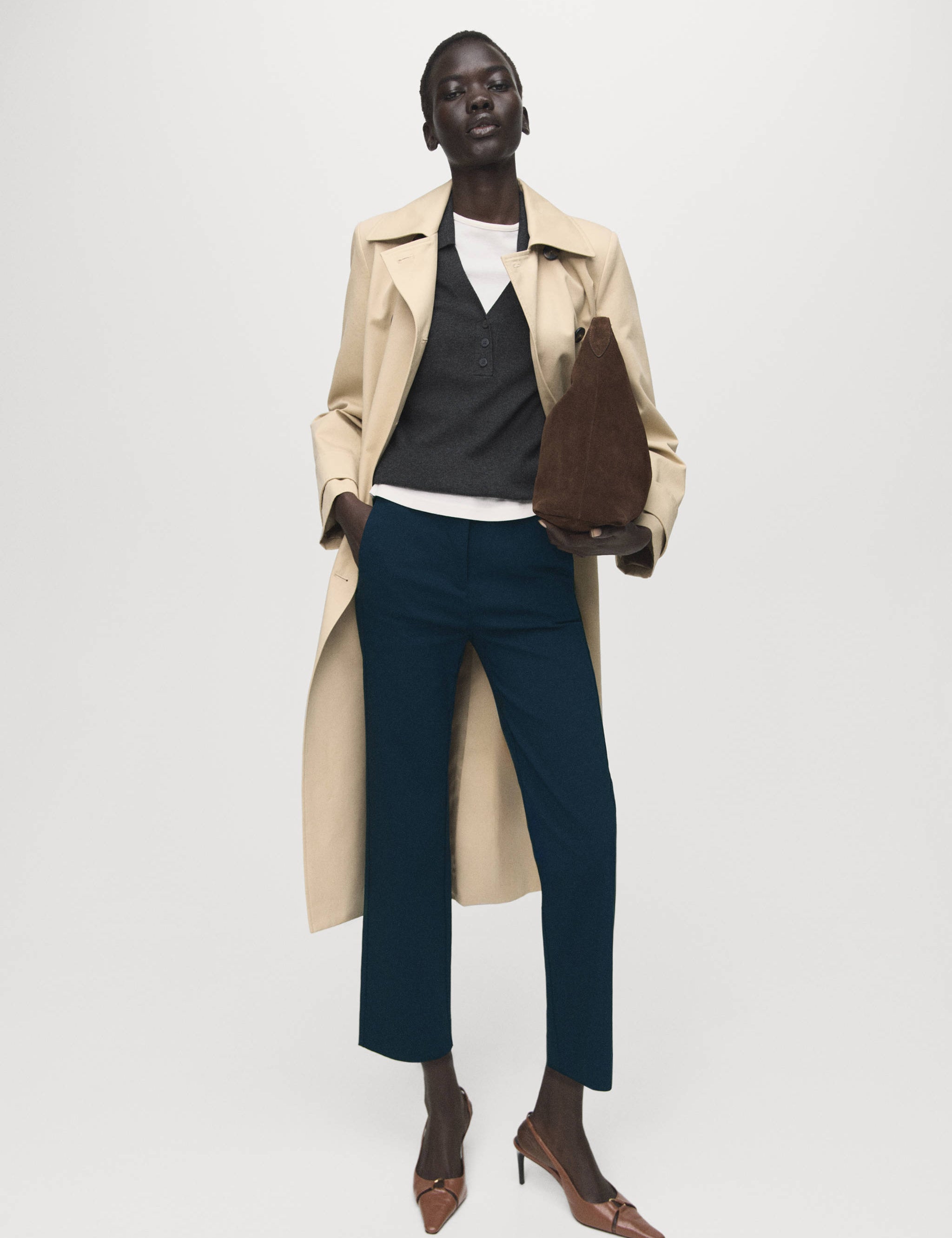Mango trousers newcola in navy-001
