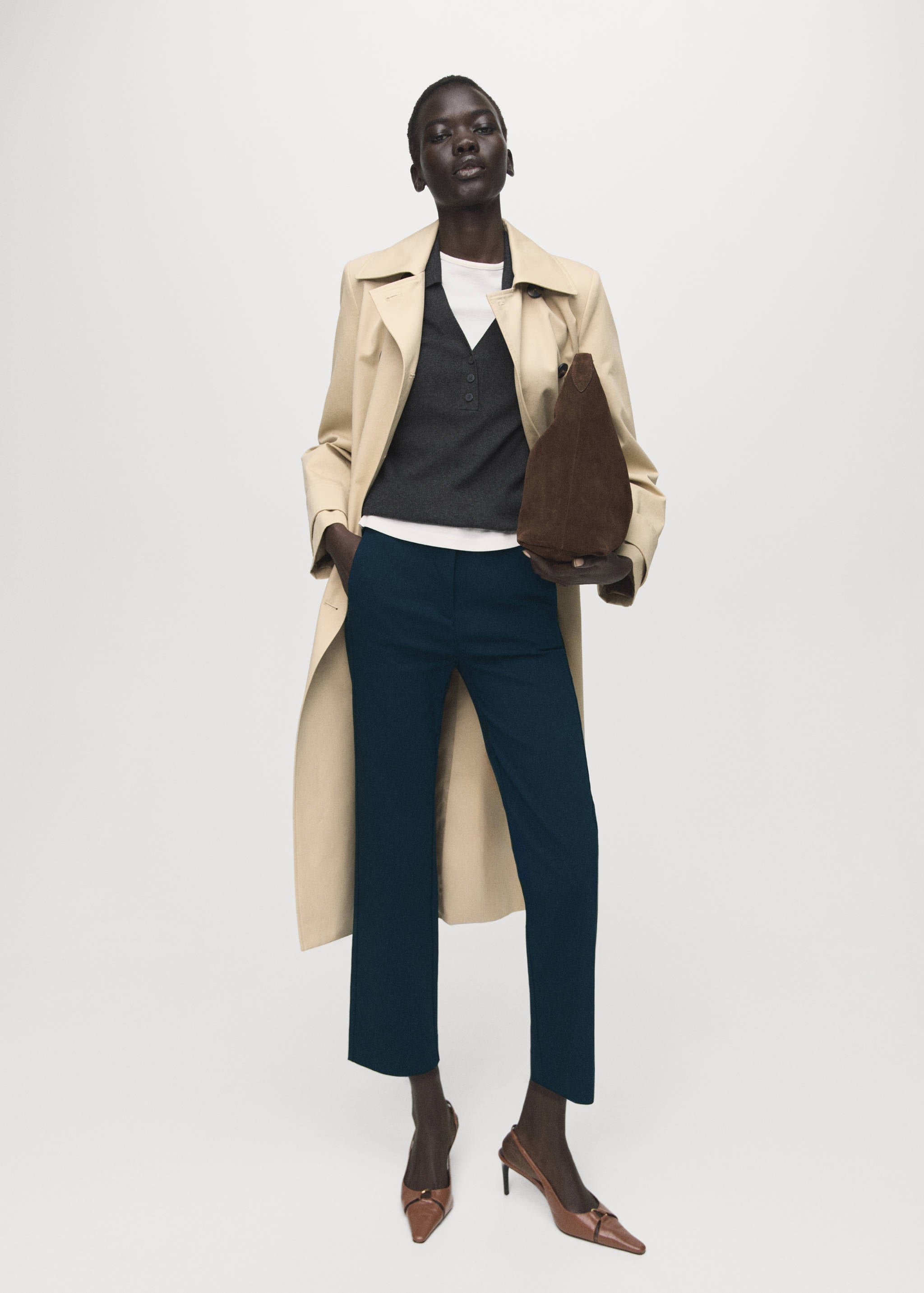 Mango trousers newcola in navy-001