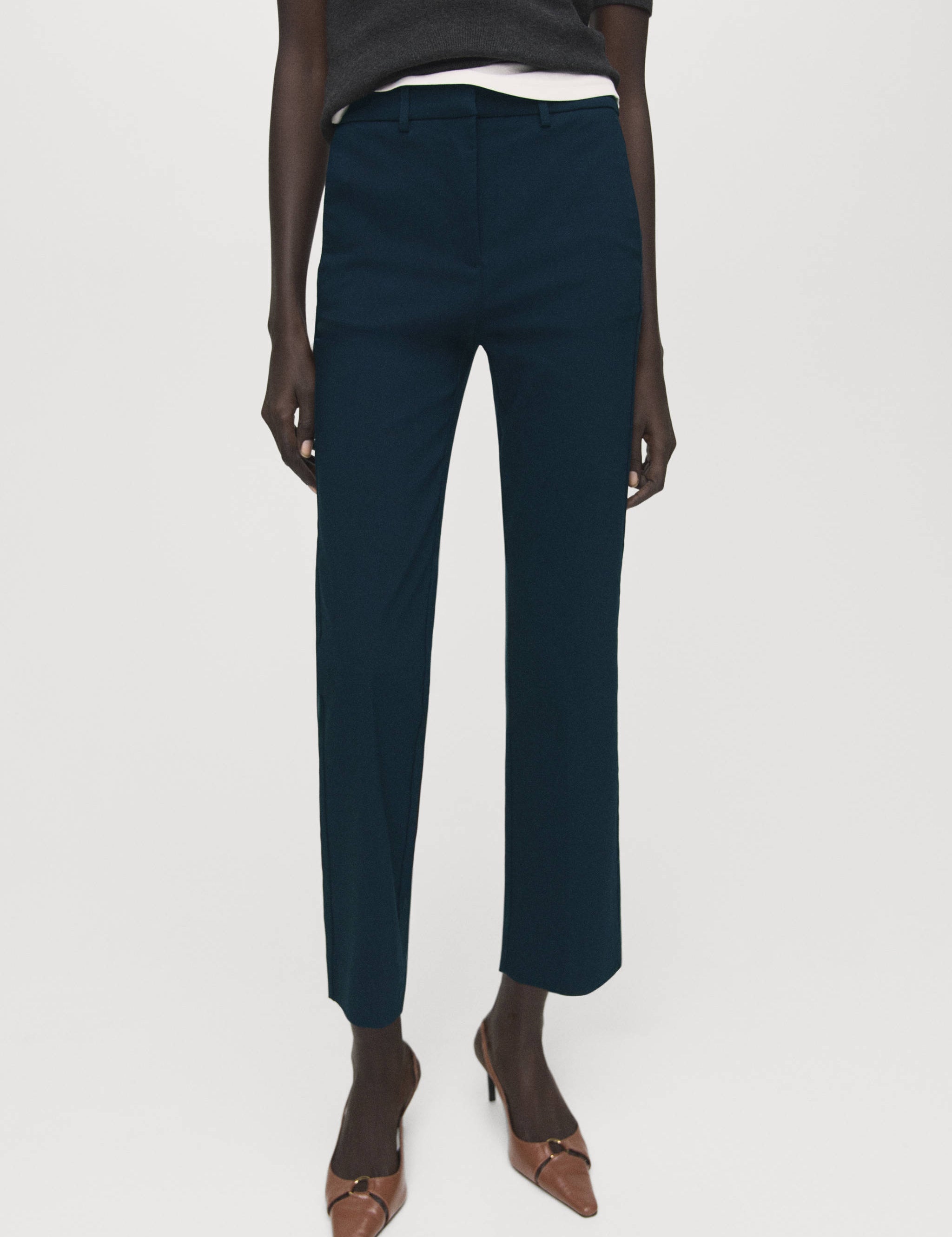 Mango trousers newcola in navy-002