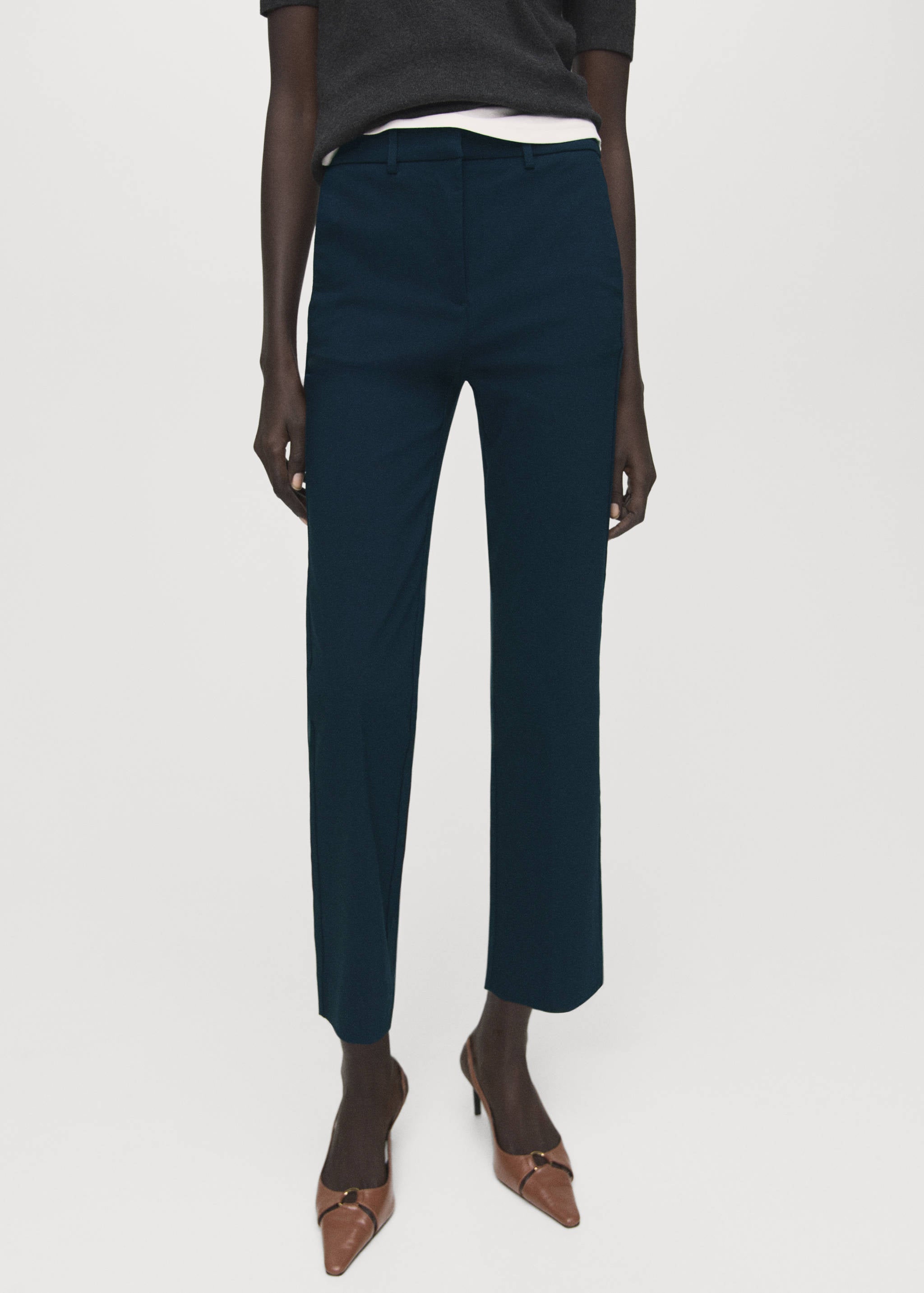 Mango trousers newcola in navy-002