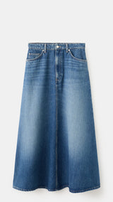 Mango skirt harper in dark denim - Image 2